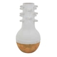 thumbnail image 1 of Enya Flower Vase, Spiked Narrow Neck, Brown White Ceramic, 15 Inch, 1 of 1