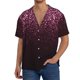 thumbnail image 1 of Balery Pink Glitter Sparkles A Camisa Casual de Manga Corta con Botones para Hombre, Texturizada, Estilo Cubano, para Playa, Verano-Medium, 1 of 5