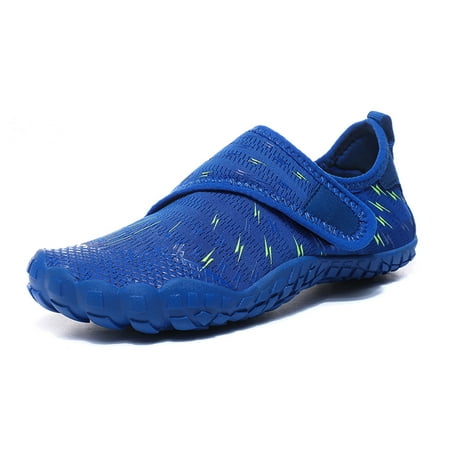 

Water Shoes for Kids Athletic Hiking Water Shoes Girls Slip On Boys Barefoot Water Shoes for Swim Pool Beach Surf Royal Blue 32