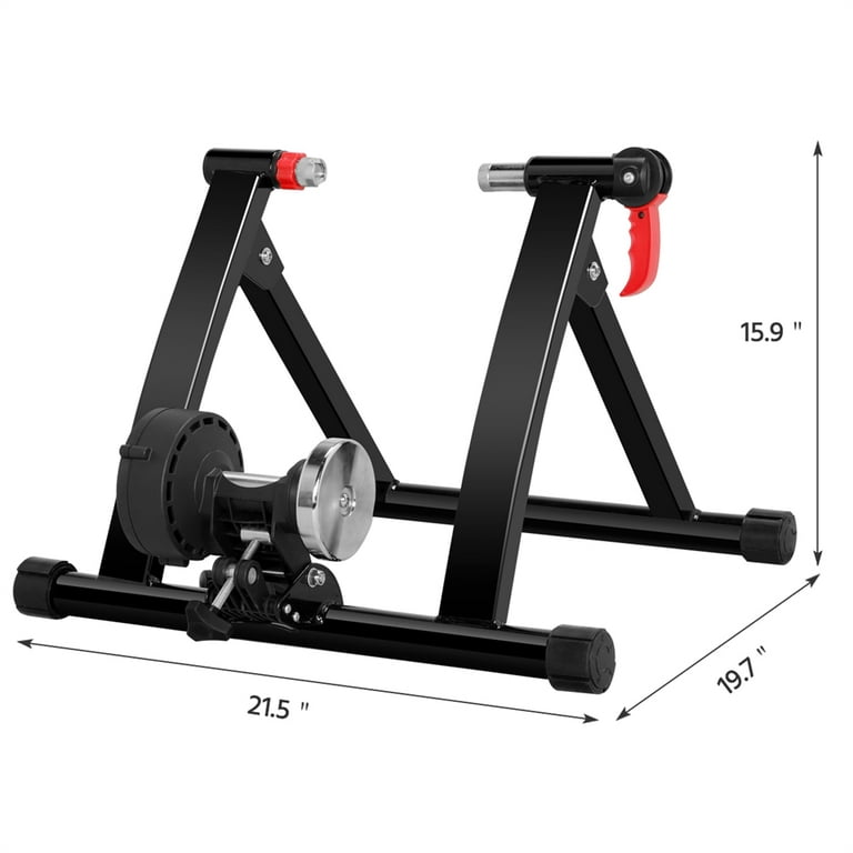 SmileMart Foldable Bike Trainer with 6 Speed Level Indoor Magnetic Resistance Bicycle Turbo Trainer