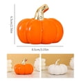 thumbnail image 6 of Small Ceramic Pumpkin Decoration, Paintable Fall Halloween Thanksgiving Decor, 2.6" Glossy Orange Saffron Figurine, Weatherproof DIY Craft Centerpiece for Kitchen Table Porch Home Accent Gift, 6 of 8