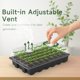 thumbnail image 4 of Gardzen - Juego de 5 bandejas de iniciaci&oacute;n de semillas, bandejas duraderas para germinaci&oacute;n de plantas con c&uacute;pulas y bases ventiladas con humedad, ideal para inicio d, 4 of 7