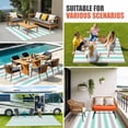 thumbnail image 3 of Teal Grey Outdoor Rug 4x6 Ft, Non Slip Washable Area Rug, Farmhouse Watercolor Modern Geometric Patio Rugs Carpet Runner, Large Floor Mat for Indoor/Outdoor Deck Porch Camping, 3 of 8