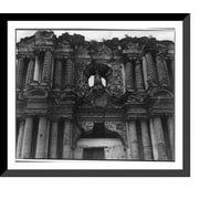 Historic Framed Print, Guatemala: Center of 18th century faade of Iglesia y Convento de Nuestra Seora del Carmen, Antigua, 17-7/8" x 21-7/8"