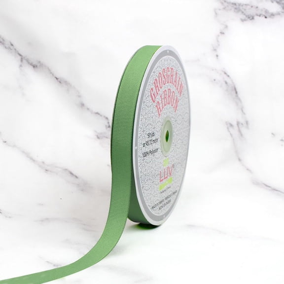 Creative Ideas Premium Sage Green Grosgrain Ribbon – 5/8" x 50 Yards