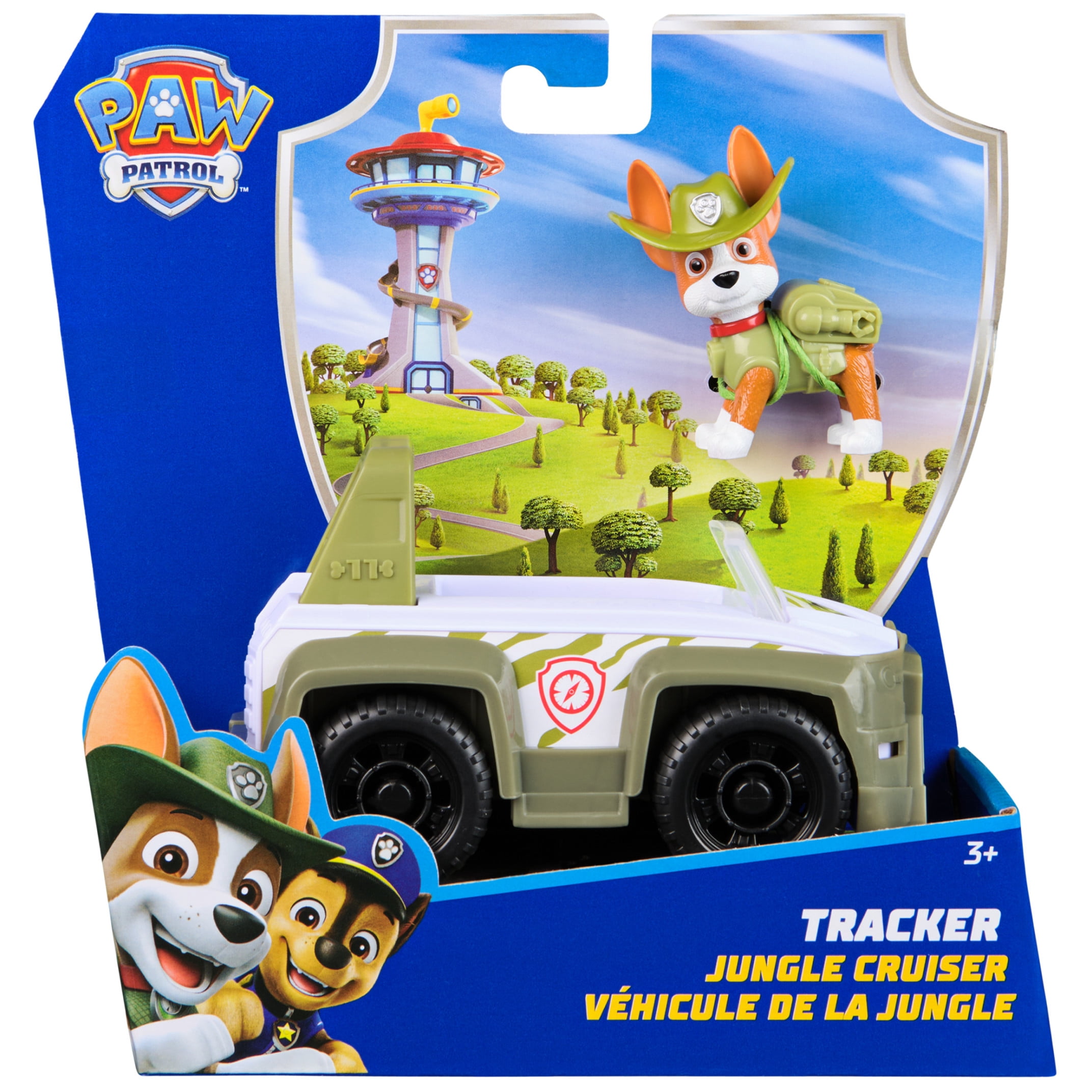 PAW Patrol Jungle Vehicle with Collectible Tracker Figure, Sustainably Minded Toys for Kids Ages 3+