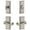 Satin Nickel, variant on Grandeur 834562 Carre Solid Brass Right Handed Single Cylinder Keyed Entry Leverset And