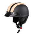 thumbnail image 1 of PU cuero media cara visera casco gorra de béisbol , Baoblaze Casco de la motocicleta, 1 of 8