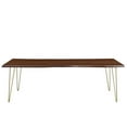 thumbnail image 4 of 96 Inch Dining Table, Walnut Gold, Wood, Rectangular, Mid Century Kitchen Cafe Bistro Hospitality Restaurant, Modern Contemporary HB34396, 4 of 10