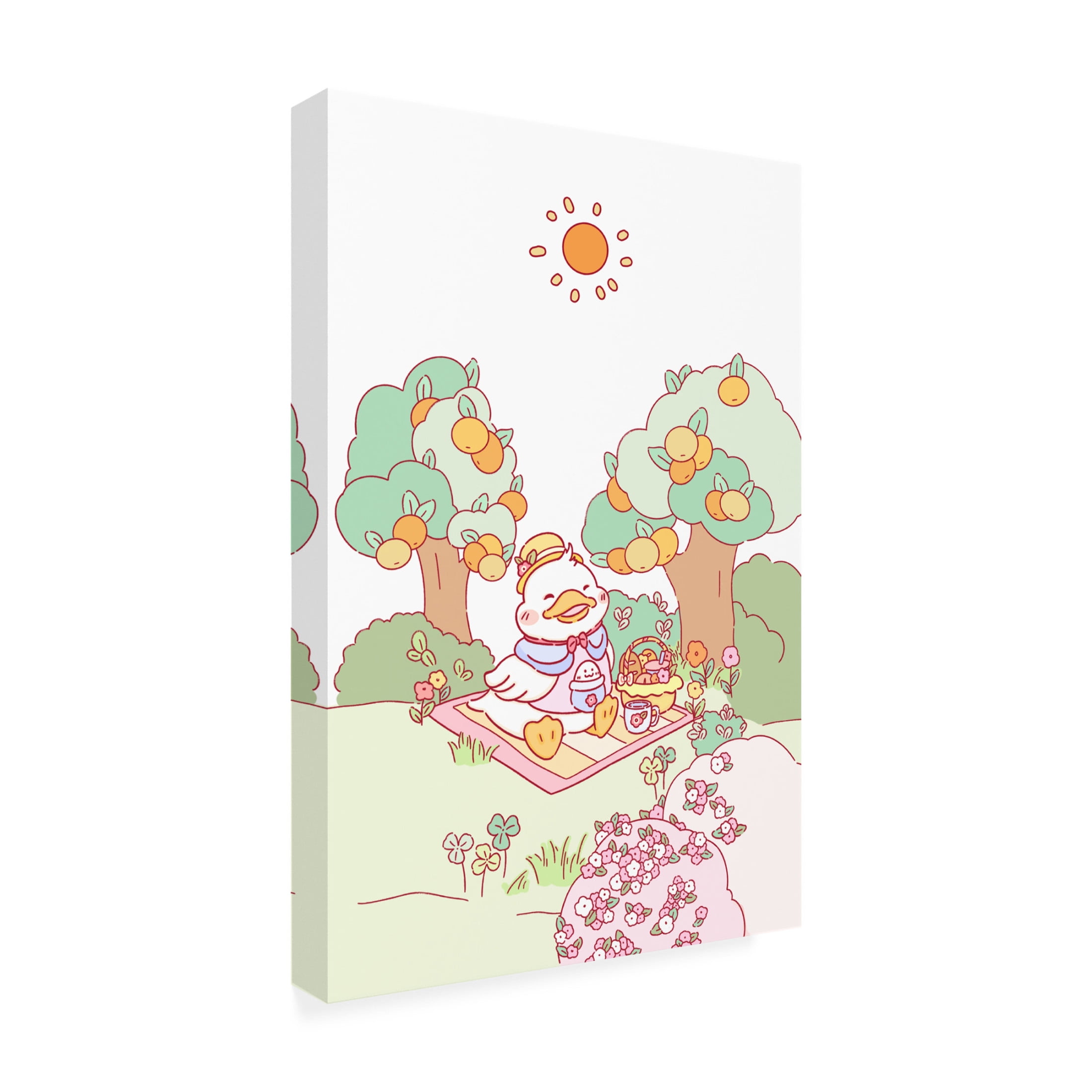 Trademark Fine Art Xuan Thai Little Duck Picnic up Canvas Wall Art