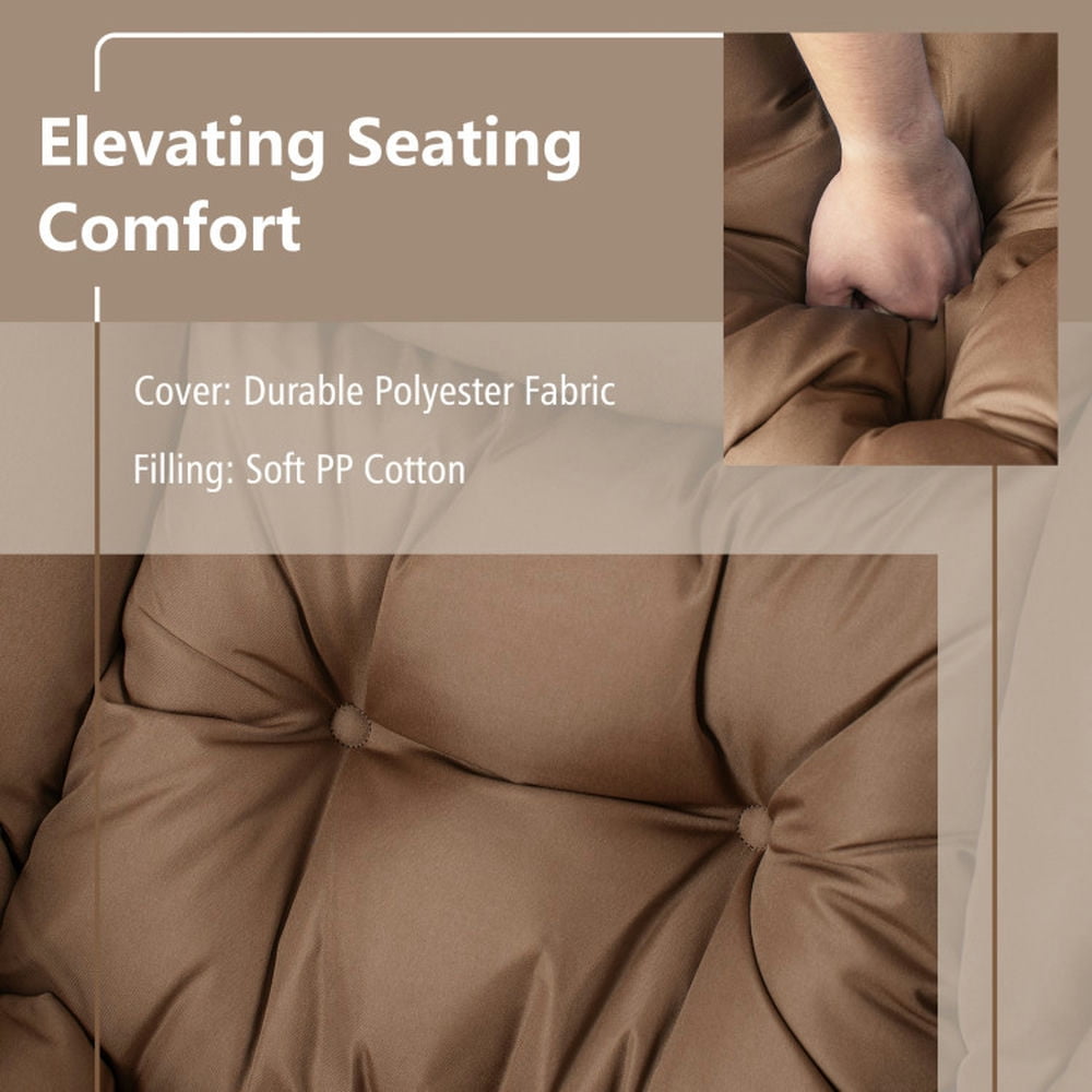 Finihen Recliner Chair with Ottoman Footrest, Modern Accent Sofa Chair with Folding Footrest and Side Pocket, for Living Room, Bedroom, Brown Finihen Recliner Chair with Ottoman Footrest, Modern Accent Sofa Chair with Folding Footrest and Side Pocket, for Living Room, Bedroom, Brown