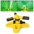 thumbnail image 4 of 3 Arms Lawn Water Sprinkler Irrigation System Automatic Adjustable Rotatable Large Area Garden Tool for Lawn yellow, 4 of 7