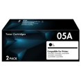 thumbnail image 1 of Cartucho de tóner 05A CE505A - Reemplazo para cartucho de tóner HP 05A CE505A para impresora HP Laserjet Pro P2035 P2035N P2055DN 2055DN 2035N P2030 P2050 P2055D P2055X 2055D 2055X (paquete de 2 negro, 1 of 1