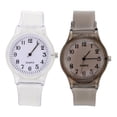 thumbnail image 1 of 2 Pcs Montre Mode pour Enfants Ronde en Plastique Simple pour École et Exercice, 1 of 8