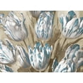 thumbnail image 2 of McQueen, Angela 32x25 Gold Ornate Wood Framed with Double Matting Museum Art Print Titled - Tulips on Gold III, 2 of 4