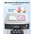 thumbnail image 3 of KFFKFF Commercial Soft Serve Ice Cream Machine, 20-28L/H Capacity, 2200W 3-Flavor Freestanding Maker with Dual 6L Hoppers, Pre-Cooling, Self-Cleaning, and Hopper Agitation for Dessert Shops, 3 of 9