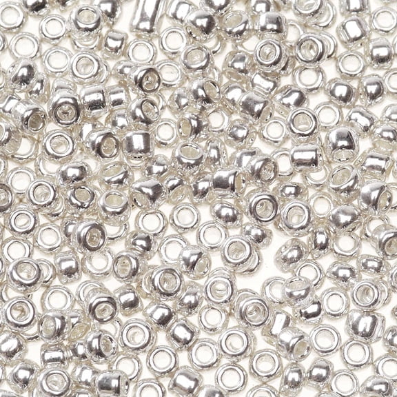 Silver Plated Seed Beads: 100 Grams