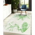 thumbnail image 4 of Spring Decorative Rug, Butterfly with Floral Mandala Pattern Bohemian Design with Butterfly Wings, Quality Carpet for Bedroom Dorm and Living Room, 6 Sizes, Shamrock Green, by Ambesonne, 4 of 4
