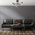 thumbnail image 5 of Swift Beacon Atomic Branch Chandelier - 6 Bulb Black Chandelier for dining room, kitchen, Livingroom, bedroom & Farmhouse, Textured Black Finish Metal Body Pendant Light Fixture, 5 of 5