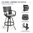 thumbnail image 2 of Crestlive Products Outdoor Cast Aluminum Swivel Bar Stool with Cushion (Set of 2), 2 of 7