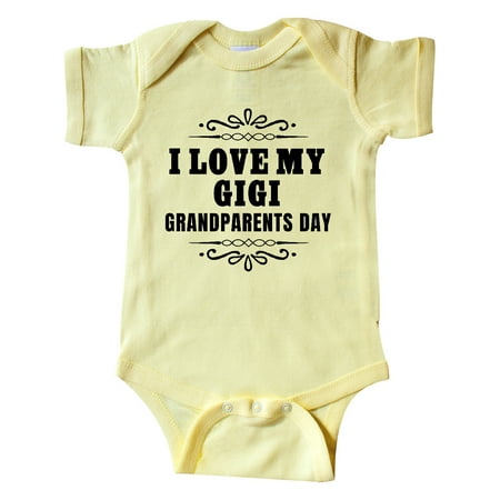 

Inktastic Grandparents Day I Love My Gigi Gift Baby Boy or Baby Girl Bodysuit