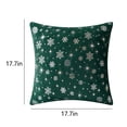 thumbnail image 2 of Nkmbld Christmas Throw Pillows Soft Fuzzy Decorative Pillows Covers with Snowflake Glitter Printed Pillowcases for Sofa, Couch, Bed and Car, Green, 2 of 8