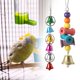 thumbnail image 2 of Uds. De cascabeles colgantes para pájaros, cadena de cuentas de madera, escalera giratoria, varilla esmerilada, accesorio para morder y masticar loros, 2 of 5