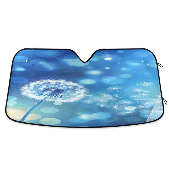 ALAZA Dandelion on Blue Windshield Sun Shade Car Foldable Sun Visor Block UV Rays Protector 55"x27.6"