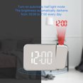 thumbnail image 3 of YAOMOBB Digital Alarm Clock Adjustable Brightness Digital Clock Projectable Large Display Mirror Alarm, 3 of 5