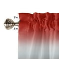 thumbnail image 5 of Bedroom Curtains 63 Inches length, Red Gray Ombre Window Treatment Curtain Drapes, Modern Gradient Abstract Art Rod Pocket Curtain Panels for Living Room Kitchen, 42"x63", 2 Panels, 5 of 7