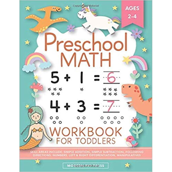 Preschool Math Workbook for Toddlers Ages 2-4...PAPERBACK – 2019 by Modern Kid Press