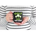 thumbnail image 2 of Golf, Beer and Curry with Balls on Tees, Food Lover Golf Player, Golfing or Golfer, Black 11oz Ceramic Mug, 2 of 5