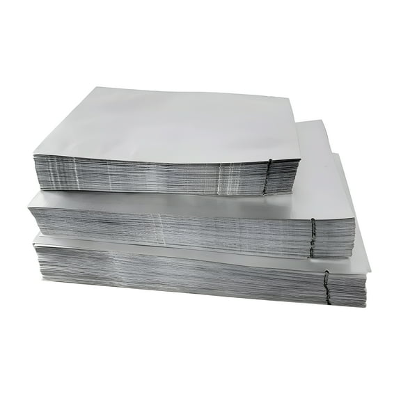 ACDANC 100pcs Silver Mylar Flat Bags Aluminum Foil Packaging Bag Bulk Food Storage Pouch 9x13