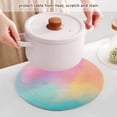 thumbnail image 5 of Trivets for Hot Dishes 15 Inches Hot Pads 3 Pcs Heat Resistant Mats for Countertop Polyester Cord Braiding Durable and Absorbent，Applicable to Kitchen Decor Rainbow-colored and Shining, 5 of 6