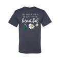 thumbnail image 2 of Wild Bobby, Be Your Own Kind of Beautiful Inspirational, Pop Culture, Men Graphic Tee, Vintage Heather Navy, Medium, 2 of 3