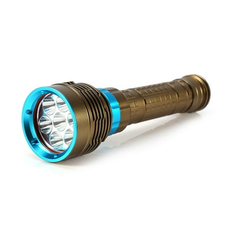 Intova Aluminum Waterproof Torch - Ultrabright 18000lm Scuba Diving Flashlight XM-L2 LED Flashlight 100M Underwater Waterproof Lamp Outdoor Exploration Flashlight Torch Lamp