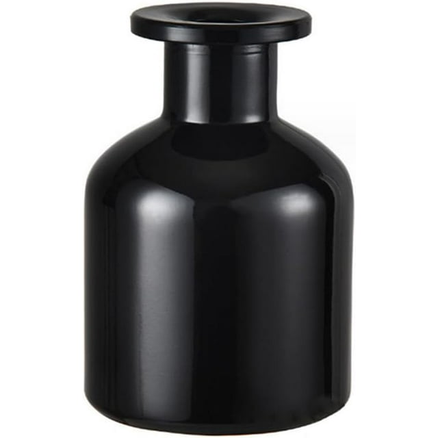 150ml/5oz Empty Refillable Glass Diffuser Bottle Diffuser Jars Aromatherapy Storage Container Fragrance Accessories Use for DIY Replacement Reed Diffuser Sets (Light Black)
