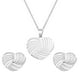 thumbnail image 1 of Pendientes de corazón con forma de corazón, sencillos y modernos, de acero inoxidable, huecos y decorativos, para mujer (plata), 1 of 6