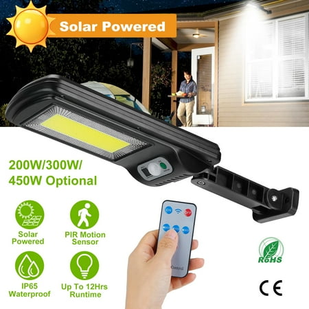 

Solarek Solar Powered Wall Lights Outdoor 100LED Beads Motion Sensor Lamp IP65 Waterproof 3 Modes Sensor Light With Remote Control for Street Front Door Deck 200W