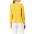 thumbnail image 4 of Unique Bargains Women's Ruffle V Neck Chiffon Work Office Peasant Blouse XL Yellow, 4 of 7