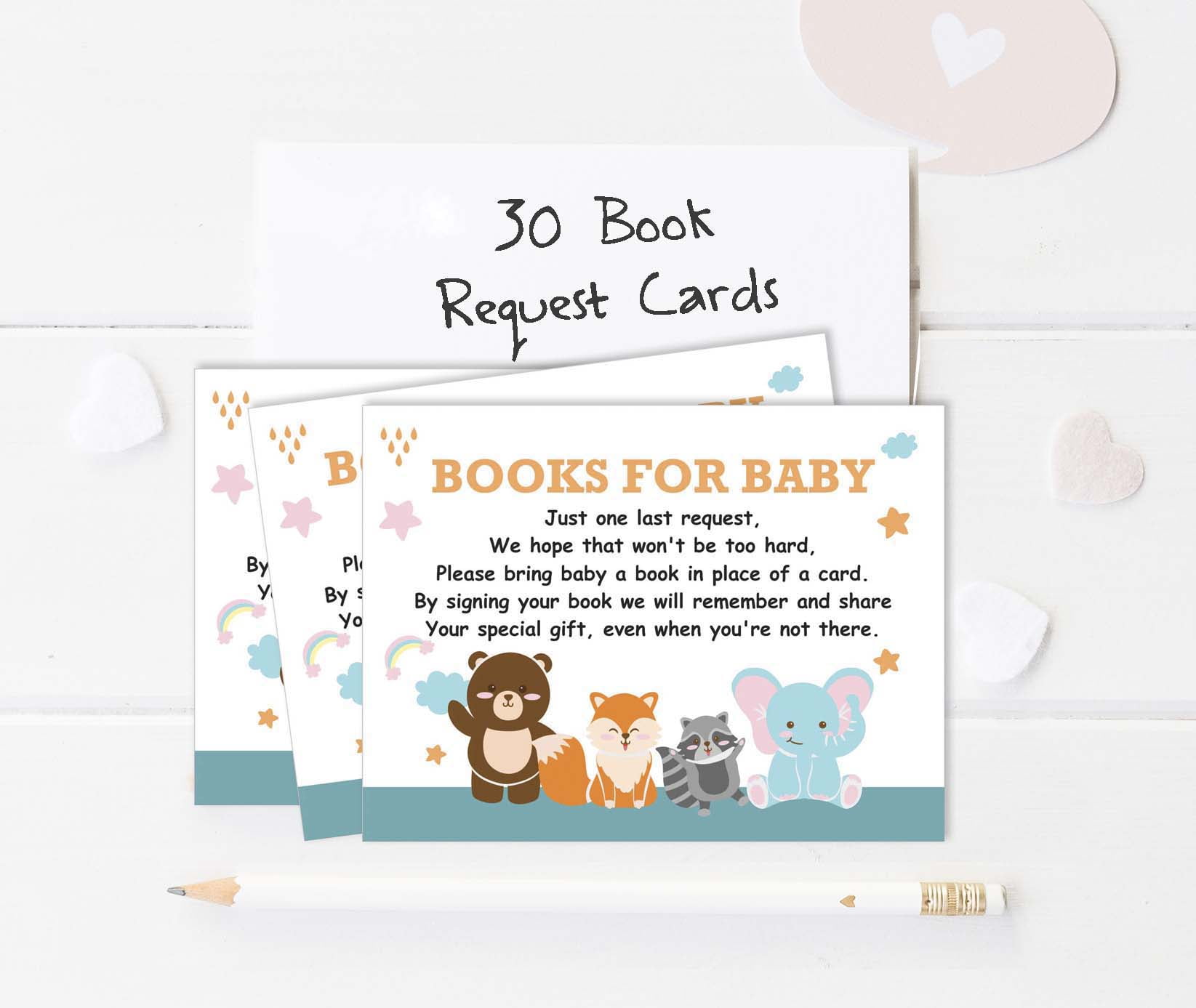 Inkdotpot 30 Books For Baby Shower Request Cards Bring A Book Instead Of A Card Jungle Animals Its a Boy Its a Girl Baby Shower Invitations Inserts Games