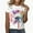 White, variant on Girls T Shirts Letter Print Short Sleeve Oversized Leisure Crewneck Basic Tops Casual