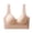 Beige Bra, variant on HAPIMO Women Wide Strap Seamless Push Up Bra V Neckline Padded Cups For All Day Support And Comfort Beige L