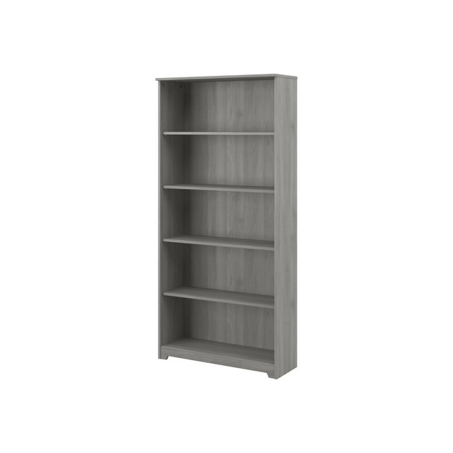 Bush Furniture Cabot Bibliothèque Haute à 5 Tablettes, Gris Moderne