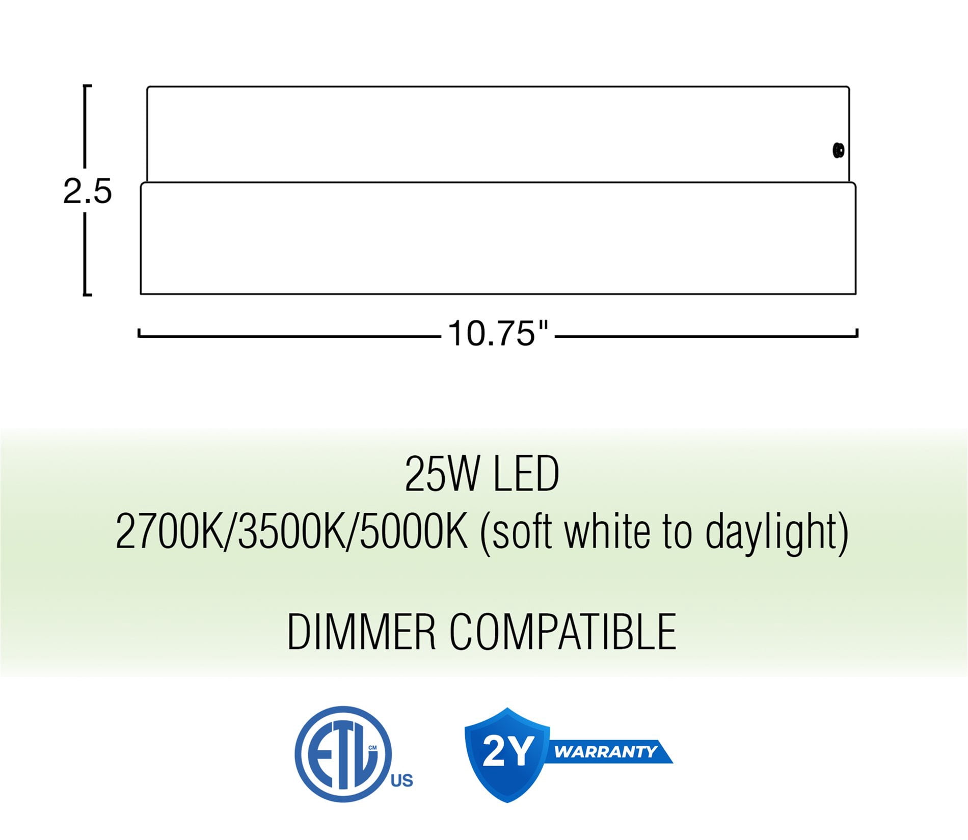 Kira Home Luna 11" Integrated LED Flush Mount (25W), Low-Profile Ceiling Light, Heavy Frosted Glass Diffuser, Built-in