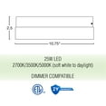 thumbnail image 5 of Kira Home Luna 11" Integrated LED Flush Mount (25W), Low-Profile Ceiling Light, Heavy Frosted Glass Diffuser, Built-in, 5 of 8