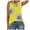 Yellow, variant on Bescita Women Summer Tops O-neck Daisy Print Sleeveless Tank T-Shirts Graphic Blouse
