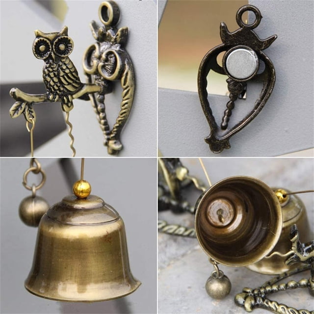 Vacemry Sonnette Décorative Suspendue à Moins de 5$, Carillon en Forme d'Animal pour Entrée, Accessoire de Porte Style Rétro, Sonnette Suspendue Extérieure Intérieure avec Dos Magnétique