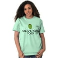 thumbnail image 5 of Olive You Love Pun Matching Couples Plus Size Crewneck Graphic Tee Shirt Brisco Brands 5X, 5 of 6