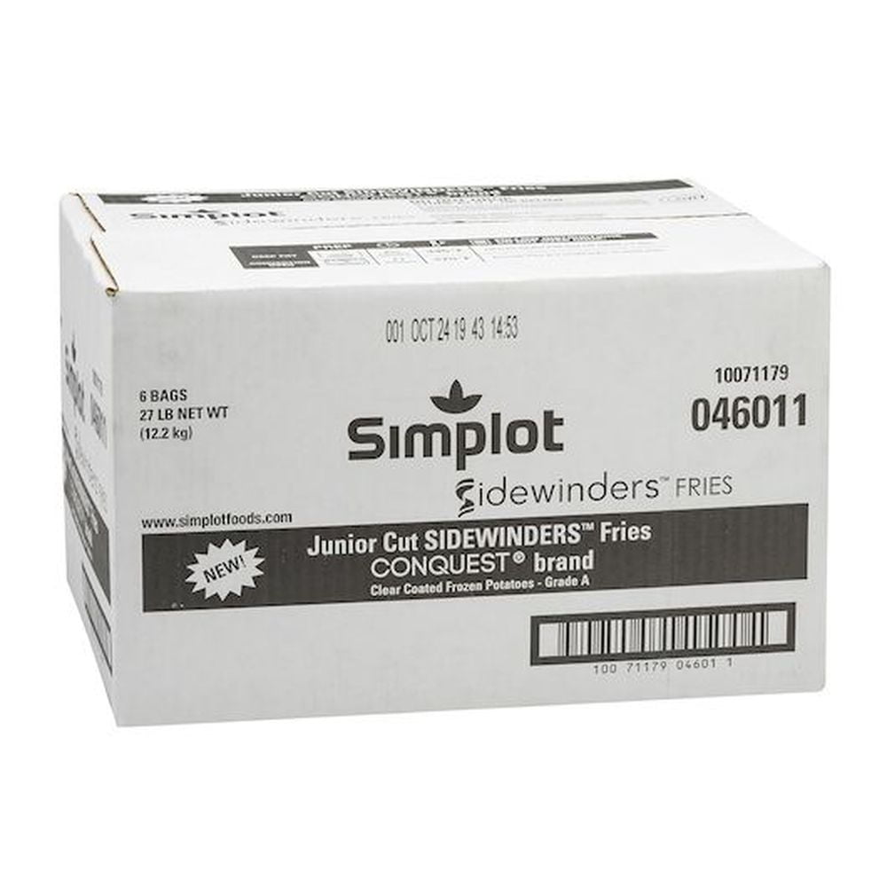 Simplot Sidewinders Junior Cut Sample Fries, 4.5 Pound -- 6 per case